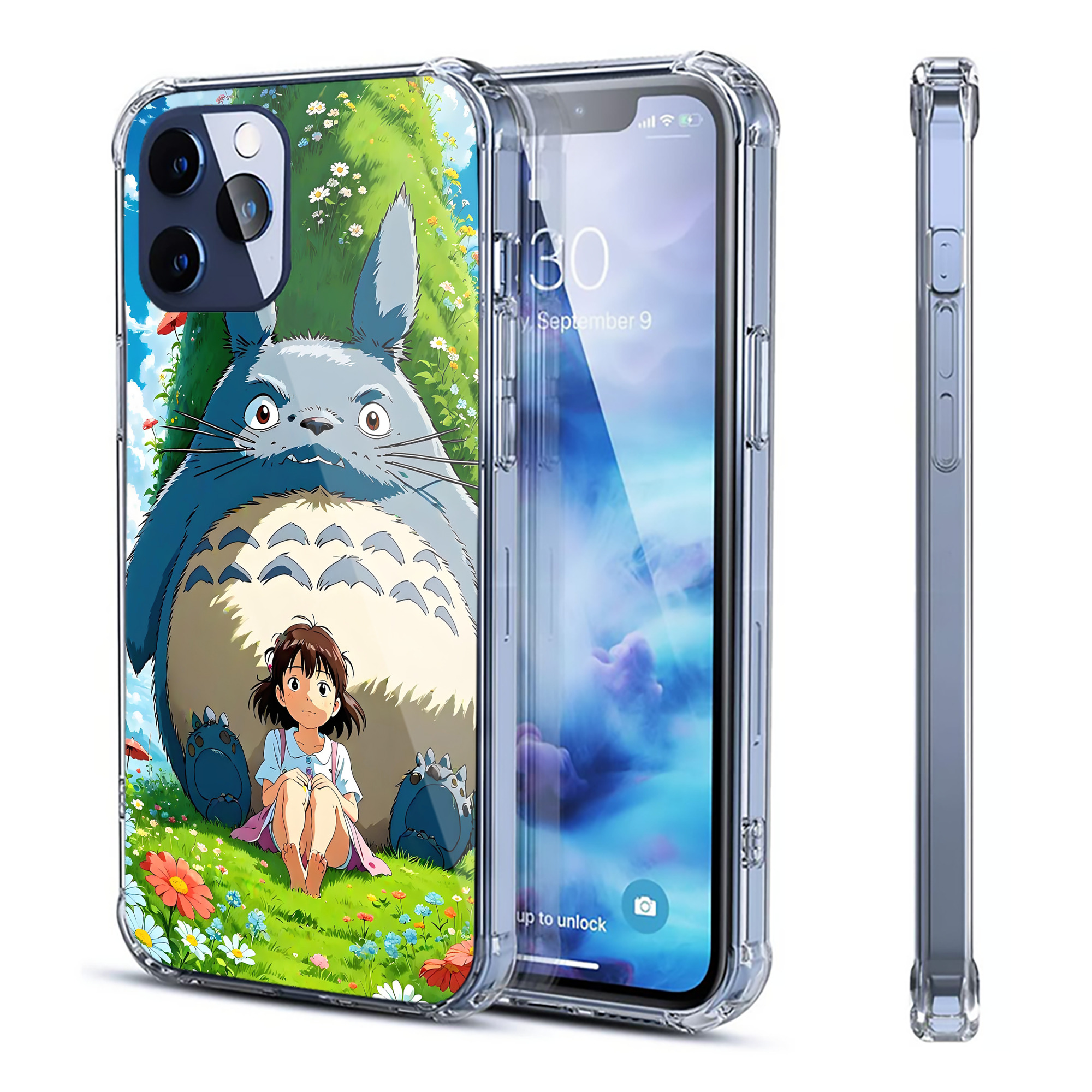 （画像用） となりのトトロ 草壁メイ 草壁サツキ My Neighbor Totoro Satsuki Kusakabe Mei Kusakabe 【iPhone 12シリーズ対応】透明スマホケース（クリアソフトケース）